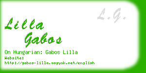 lilla gabos business card